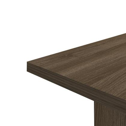 Imagem de Kit Mesa Para Escritório Reunião 204x90cm Com Armário Atria Executiva A02 Castanho Preto - Lyam Decor