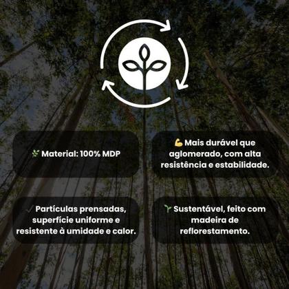 Imagem de Kit Mesa Penteadeira Com Estante Nicho Branco Branco