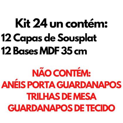 Imagem de Kit mesa posta flor natalina capa supla ouro   base 12+12 pç