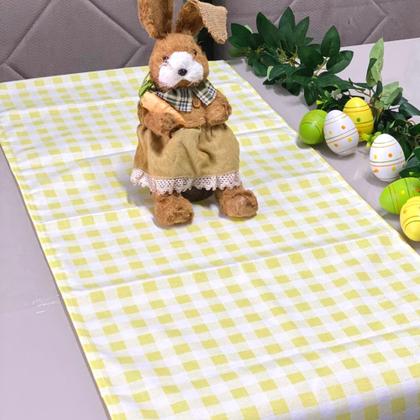 Imagem de Kit Mesa Posta Sousplat Completo Com Trilho de mesa Para Páscoa Colorido Coelhinho