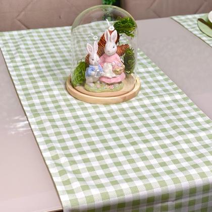 Imagem de Kit Mesa Posta Sousplat Completo Com Trilho de mesa Para Páscoa Colorido Coelhinho