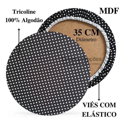 Imagem de Kit Mesa Posta Sousplat MDF 08 Capas Várias Cores + 08 Bases