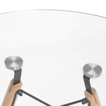 Imagem de KIT - Mesa redonda de vidro Eames 80 cm + 4 cadeiras Eiffel DAW