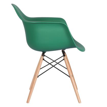 Imagem de KIT - Mesa redonda de vidro Eames 80 cm + 4 cadeiras Eiffel DAW