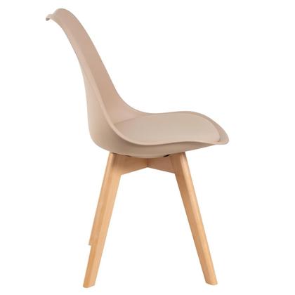 Imagem de KIT - Mesa redonda Leda 80 cm + 3 cadeiras estofadas Leda