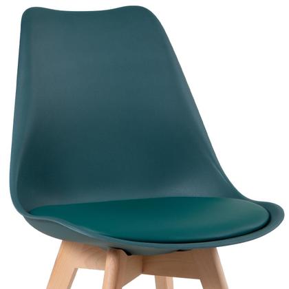 Imagem de KIT - Mesa redonda Leda 80 cm + 3 cadeiras estofadas Leda