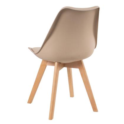 Imagem de KIT - Mesa redonda Leda 80 cm + 3 cadeiras estofadas Leda