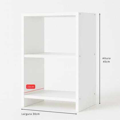 Imagem de Kit Mesinha Cabeceira Retrô Prateleiras Criado Lateral Livros Sala Mesa Quarto Decoração Organizador