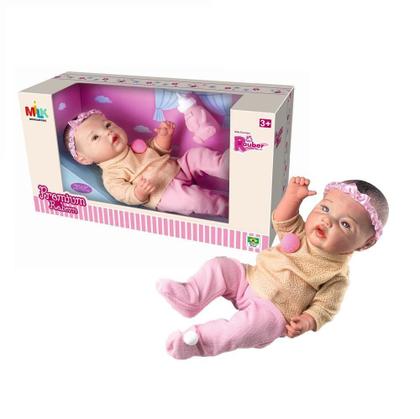 Imagem de Kit Mesinha Infantil 2 Cadeira + Boneca Reborn Menina