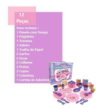 Imagem de Kit Meu Jantarzinho Pratos Copos + Mesa Tritec Rosa Crianças