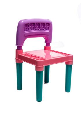 Imagem de Kit Meu Jantarzinho Pratos Copos + Mesa Tritec Rosa Crianças