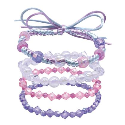 Imagem de Kit Miçangas Braceletes De Cristais Pulseiras Joias Infantil - Toyng