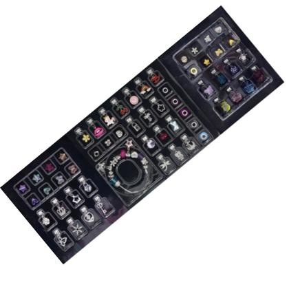 Imagem de Kit Miçangas Collection Conjunto Pulseira Colar Bijuteria Infantil Montar Porta Jóia Castela