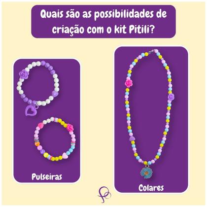 Imagem de Kit Miçangas Coloridas Para Pulseira Infantil 2200 Pçs