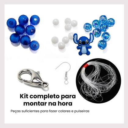 Imagem de Kit Miçangas infantis Pingente para montar pulseiras colar bijuterias para crianças