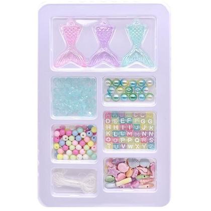 Imagem de Kit Miçangas para Bijuterias Biju Collection KIT Sereia POP TREND DM TOYS DMT6534