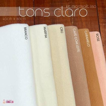 Imagem de Kit Microfibra Alta Performance Tons Claros, tecido Hipoalérgico e Anti-Pilling 