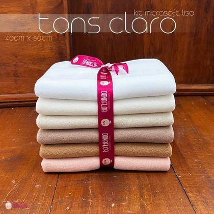 Imagem de Kit Microfibra Alta Performance Tons Claros, tecido Hipoalérgico e Anti-Pilling 