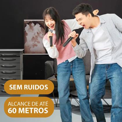 Imagem de Kit Microfone Sem Fio Semi Profissional Karaoke Eventos Original