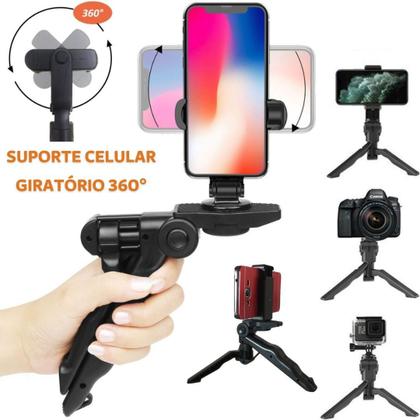 Imagem de Kit Microfone Sem Fio Usb-C Ring Light Luz Suporte Tripé Gravação Filmagem no Celular