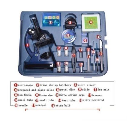 Kit Microscopio Biologico maleta Portátil 28 Peça 600x 1200x