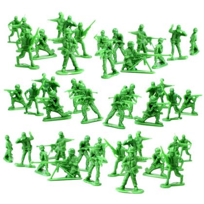 Imagem de Kit Militar 48 Bonecos Soldados de Plástico Verde Toy Master