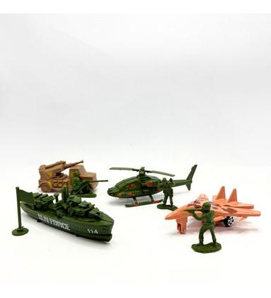 Imagem de Kit Militar Avião Navio Brinquedo Tropas Militares De Guerra