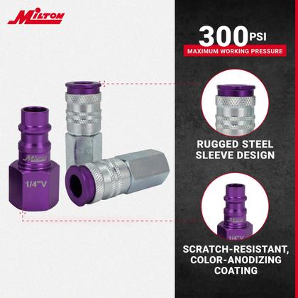 Imagem de Kit Milton S-314VKIT Hi-Flo V estilo 1/4 roxo 14 peças