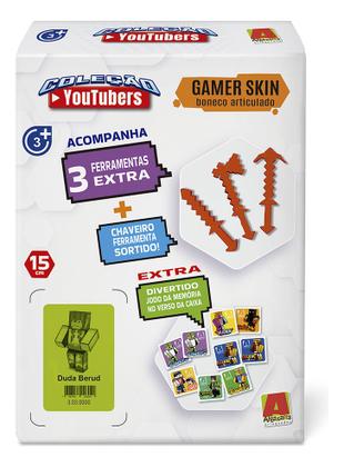 Imagem de Kit Minecraft Duda Berud 15cm Algazarra Espada Picareta Machado