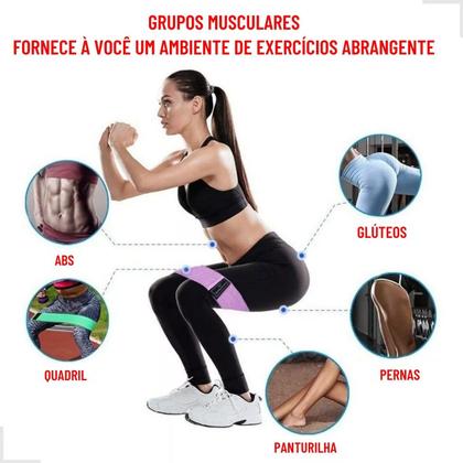 Imagem de Kit Mini Band 3 Elastico Faixa Terabander Extensor Superband