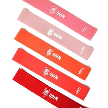 Imagem de Kit Mini Band com Elástico 5 Intensidades - Odin Fit