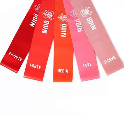 Imagem de Kit Mini Band com Elástico 5 Intensidades - Odin Fit