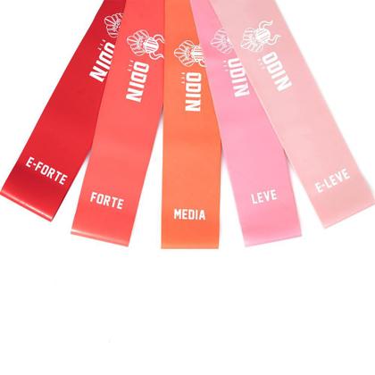 Imagem de Kit Mini Band com Elástico 5 Intensidades - Odin Fit