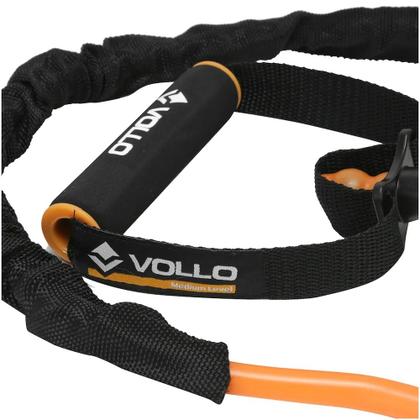 Imagem de Kit Mini Band Faixa Elástica Médio + Elástico Extensor Médio Vollo