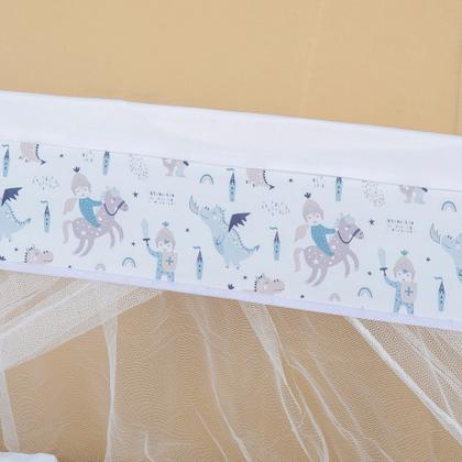 Imagem de Kit Mini Berço com 12 peças  Saia de Berço Bebê Menino Principe