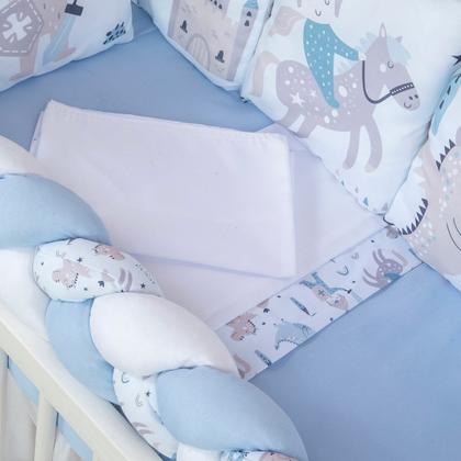 Imagem de Kit Mini Berço com 12 peças  Saia de Berço Bebê Menino Principe