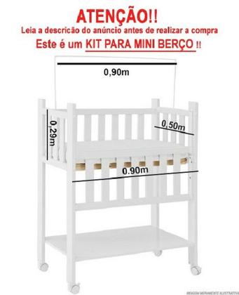 Imagem de Kit Mini Berço Trançado Menina Salmão Decoração Quarto Bebe