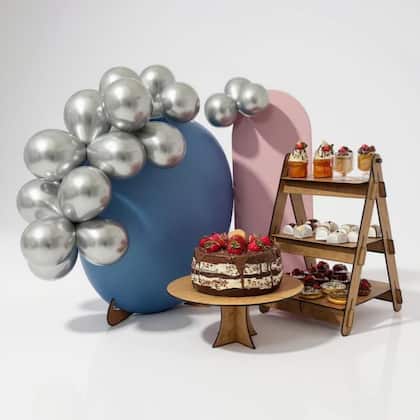 Imagem de Kit Mini Festa Decoração Aniversário Mdf 50cm 4 Peças