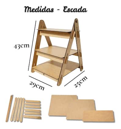 Imagem de Kit Mini Festa Decoração Aniversário Mdf 50cm 4 Peças