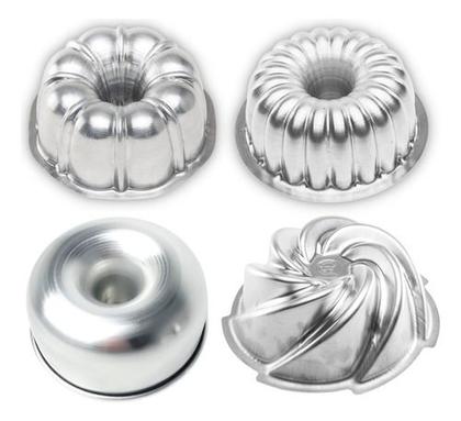 Imagem de Kit Mini formas Decoradas 4 peças 9x4cm mini bolo Caparroz