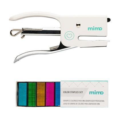 Kit Mini Grampeador Profissional com 1000 Grampos Coloridos - Mimo Imagem de Kit Mini Grampeador Profissional com 1000 Grampos Coloridos - Mimo
