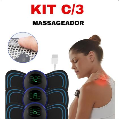 Imagem de KIT Mini Massageador com Controle de Intensidade Ajustável