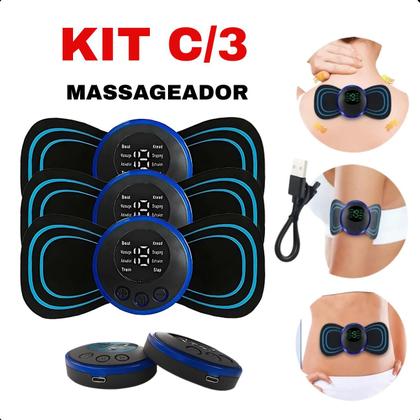 Imagem de KIT Mini Massageador com Controle de Intensidade Ajustável