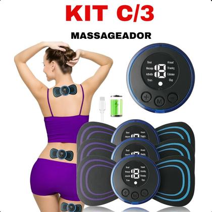 Imagem de KIT Mini Massageador com Controle de Intensidade Ajustável
