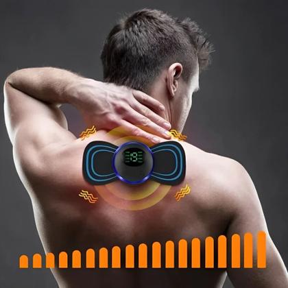 Imagem de Kit Mini Massageador Elétrico Portátil Cervical Recarregável