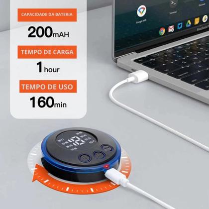 Imagem de Kit Mini Massageador Elétrico Portátil Cervical Recarregável