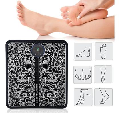 Imagem de Kit Mini Massageador Elétrico + Tapete Massageador De Pés