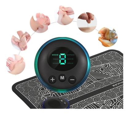 Imagem de Kit Mini Massageador Elétrico + Tapete Massageador De Pés