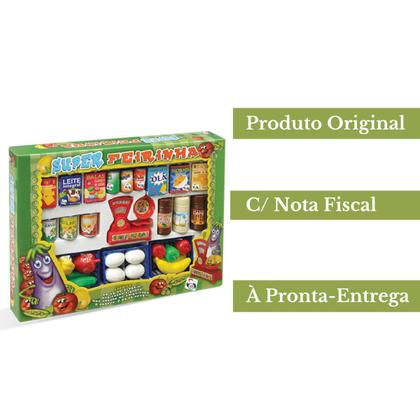 Imagem de Kit Mini Mercado Super Feirinha Brincar C/ 32 peças - Pica Pau