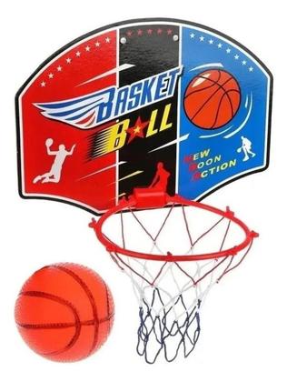 Imagem de Kit Mini Tabela Basquete Cesta Bola E Bomba Nba Parede Brinquedo Infantil